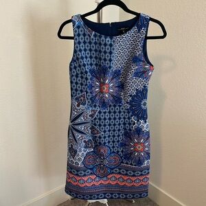 Blue pattern Dress